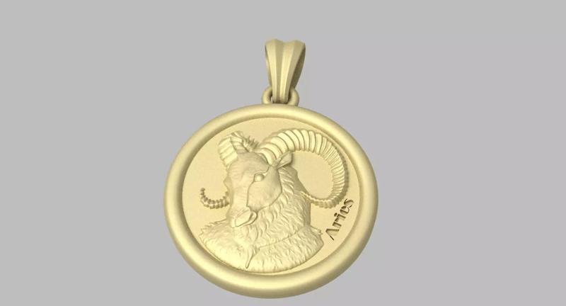 aries zodiac pendant