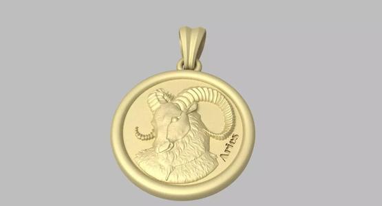 aries zodiac pendant