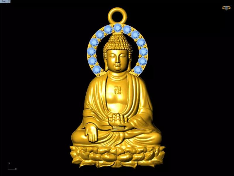 Amitabha Buddha Pendant - Adida Buddha pendant - Buddha pendant