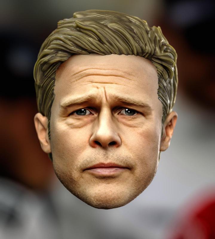1/6 1/12 F1 formula one Sonny Hayes Brad Pitt Head Headsculpt