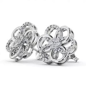stl file two diamond flower stud earrings