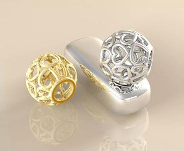 Beaded Hearts Bead Light Martell Finish 20021