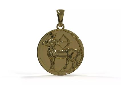 Birth Month Gold Pendant A Symbol of Courage and Strength gp0483