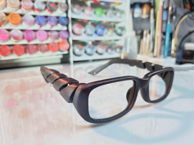 FLEXIBLE STYLIST GLASSES WEAR-DESIGN 02 -DETACHABLE/EXCHANGE FRAME & WING -INTERCHANGEABLE - 3D PRINT