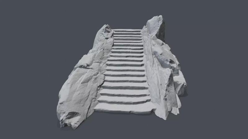 Stair piece of rock