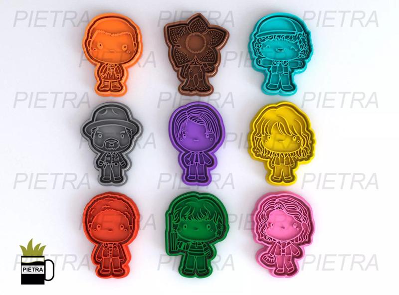 Stranger Things Molde cortante de galletas fondant impresion 3D