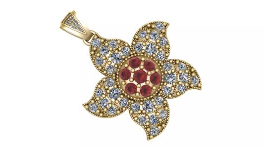 HIP HOP FLOWER STYLE PENDANT 3D PRINTABLE MODEL