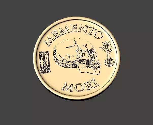 Memento Mori Coin 3d