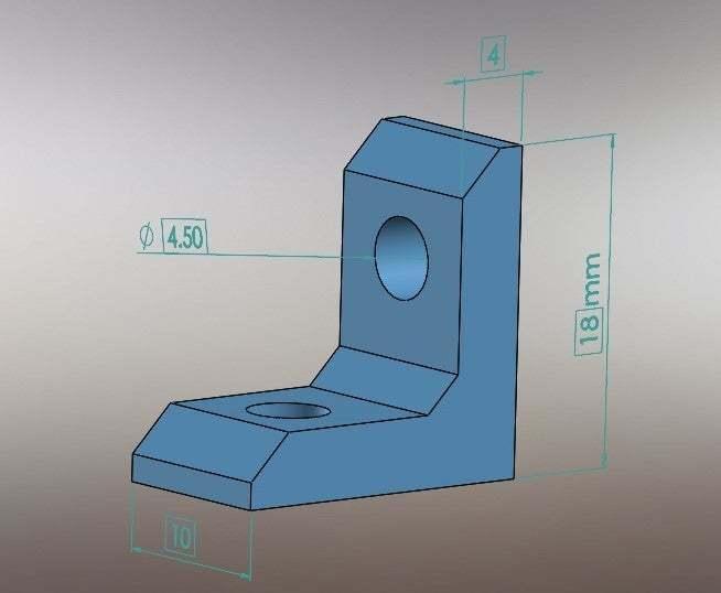 Small bracket 18x10x4 mm. M4