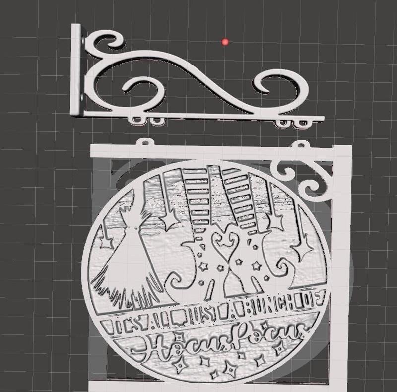 hanging deco with wall bracket hocus pocus