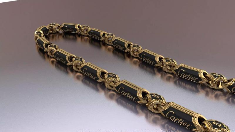 Necklace CARTIER with the enamel 3D print model