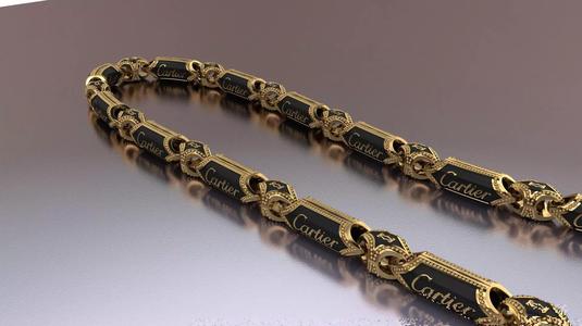 Necklace CARTIER with the enamel 3D print model
