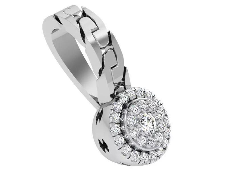 Round Halo Chain Pendant 4679