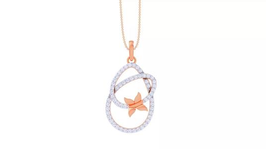 Butterfly High Jewelry Pendant Earrings Set 3dm stl obj mtl gltf