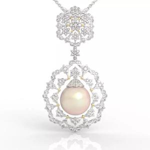 Elite Victorian Style Filigree Pearl Pendant
