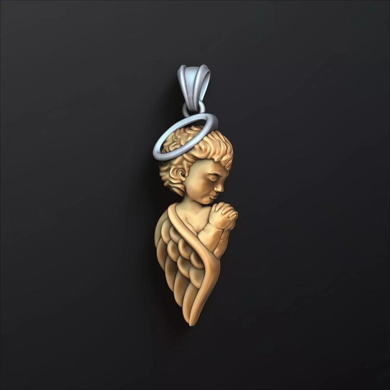 Praying Baby Angel Pendant