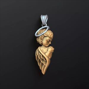 Praying Baby Angel Pendant