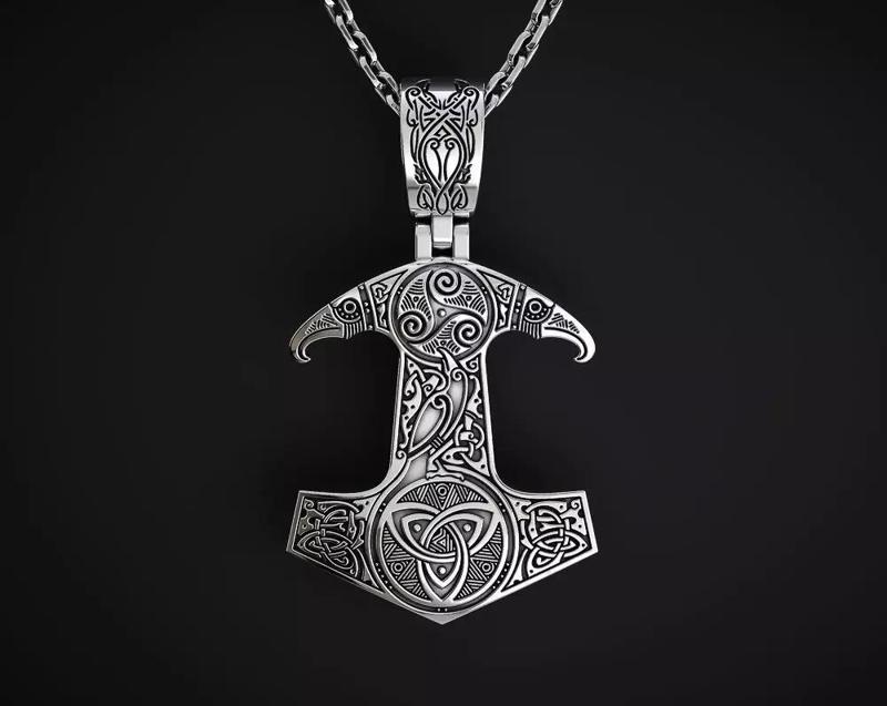 MJOLNIR THOR HAMMER Pendant STL 3D print