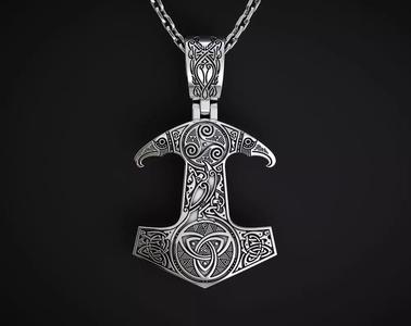 MJOLNIR THOR HAMMER Pendant STL 3D print