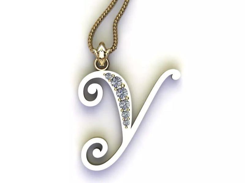 Fancy Font Style Pendant Y