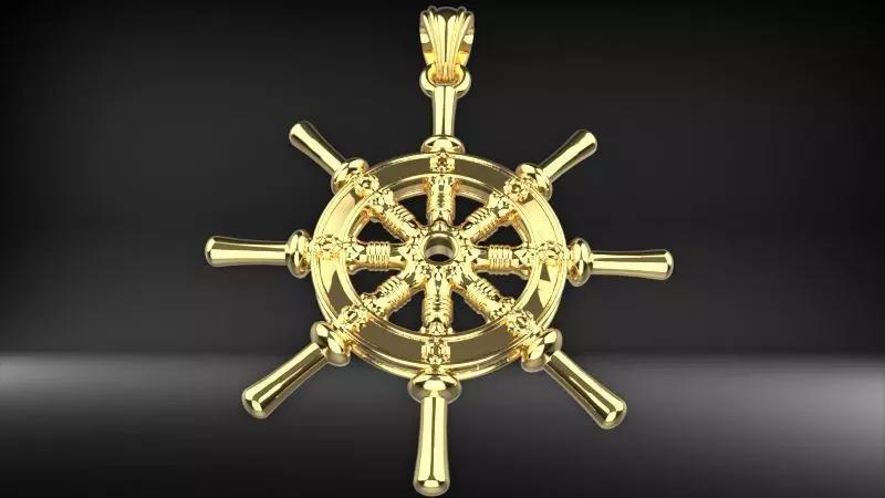 Ship Wheel Pendant necklace charm Bracelet Jewelry