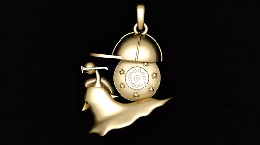 SNAIL ANIMAL PENDANT 3D PRINTABLE MODEL