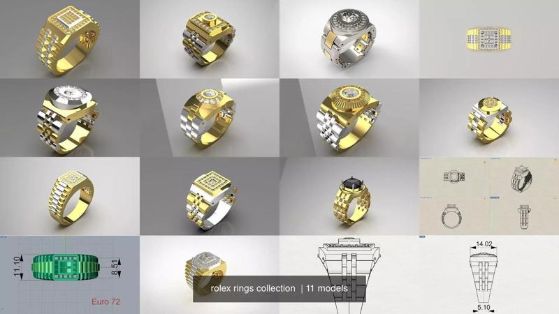 rolex rings collection