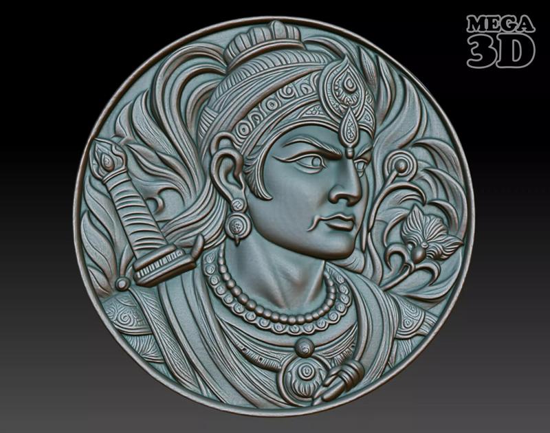 Indian Warrior basrelief 09 240901
