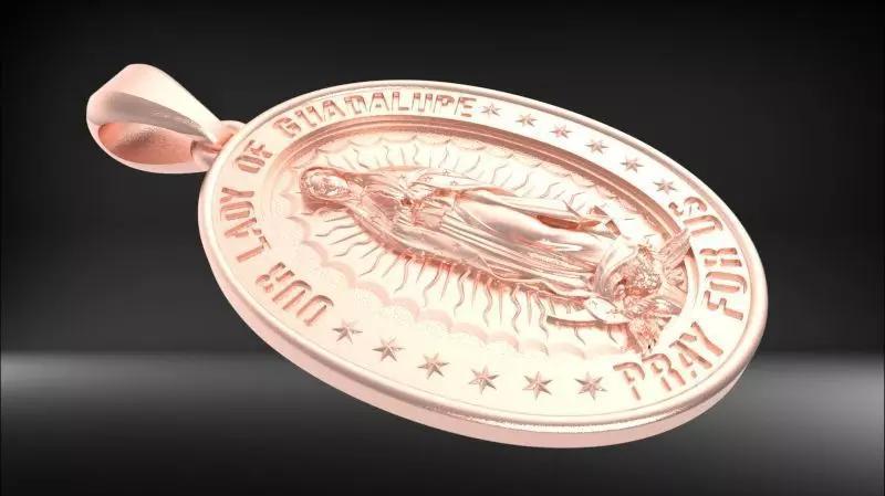 Guadalupe Medallion Necklace Pendant Charm Jewelry