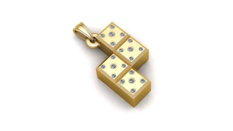 Inspired Gold Block Pendant is a bold