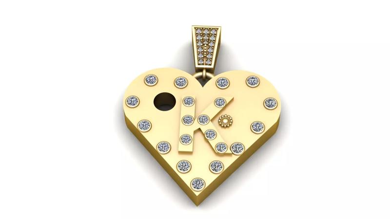 K GOLD HEART PENDANT