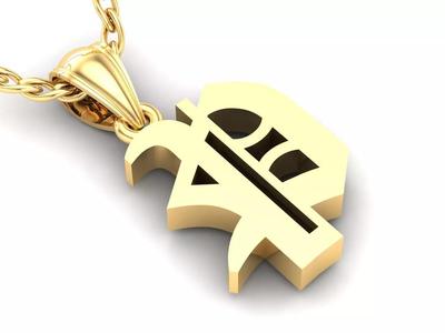 P Letter Pendant Alphabet Version 6