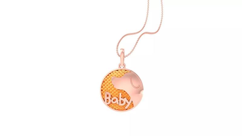 Baby Dog Light Weight Kids Pendant Necklace Charms 3dm stl obj