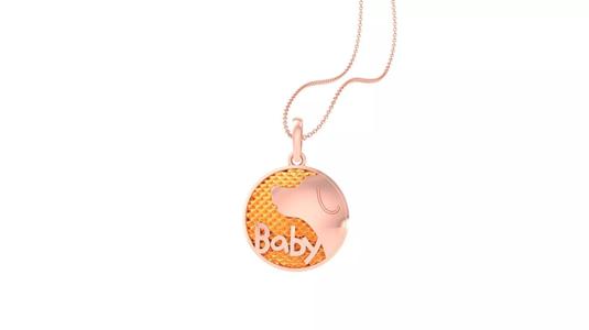 Baby Dog Light Weight Kids Pendant Necklace Charms 3dm stl obj