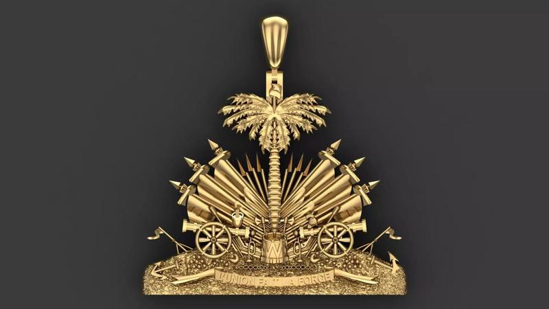 Coat of arms of Haiti Pendant 3D print model