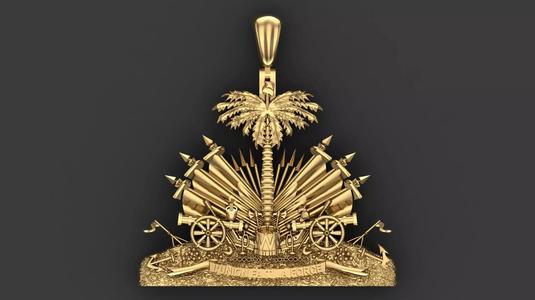 Coat of arms of Haiti Pendant 3D print model