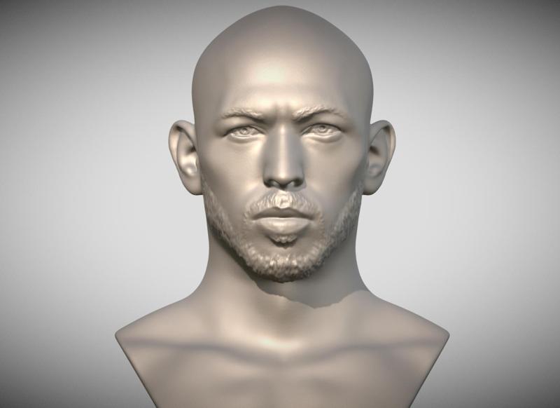 Andrew Tate bust for 3D printing