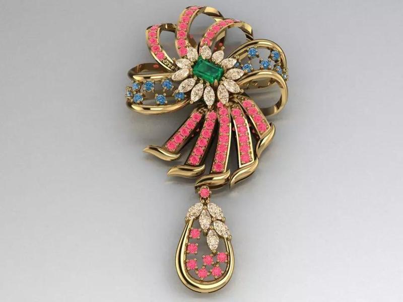 Arabic style pear pendant   518