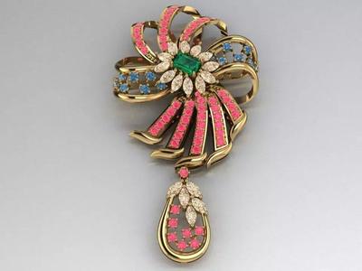 Arabic style pear pendant   518