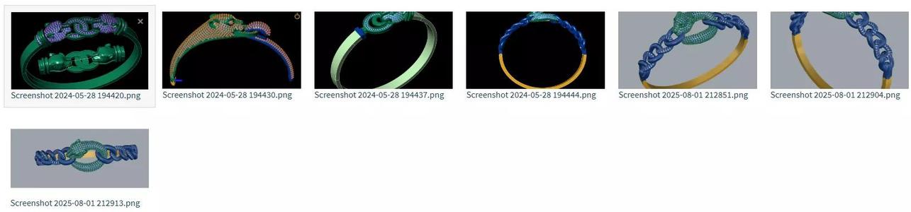 panther Inspired Jewelry 3D Bracelets  4 Models