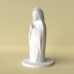 Minimalist Virgin Mary Statue  3D Printable Model
