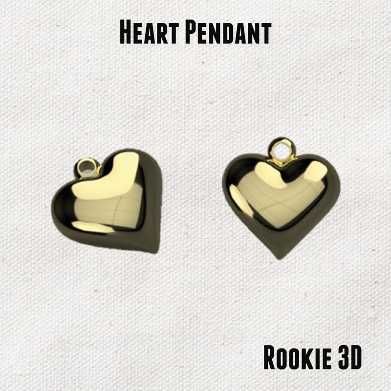 Puffed Heart Pendant