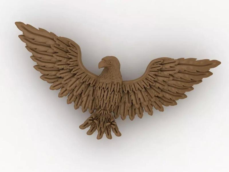 Eagle Pendant 3D Model Jewelry Design for Printing or Rendering