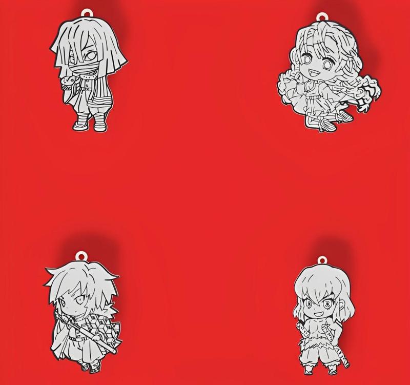 Kit of 21 Demon Slayer Keychains