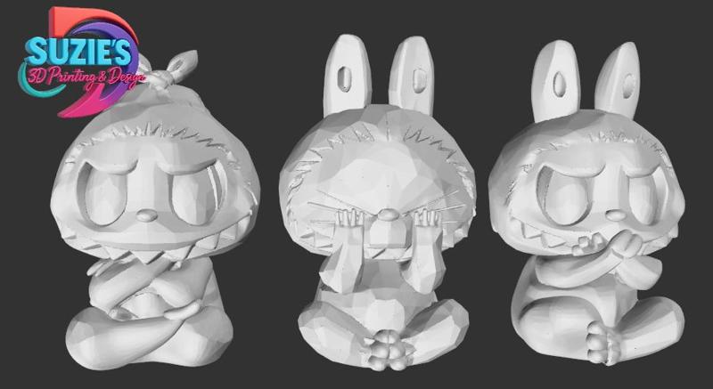 Hear, Speak, See No Evil Labubu