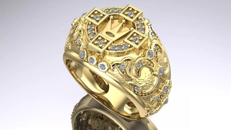 arabesque stone ring