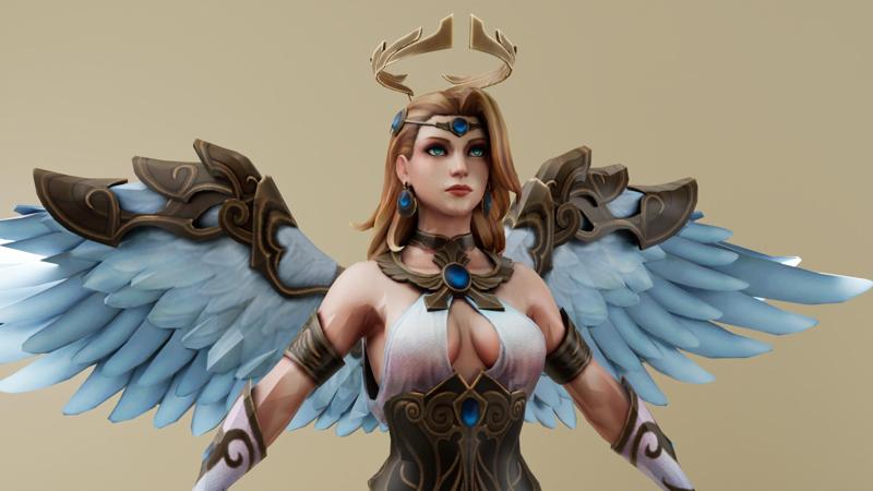 Female character - angel - smite