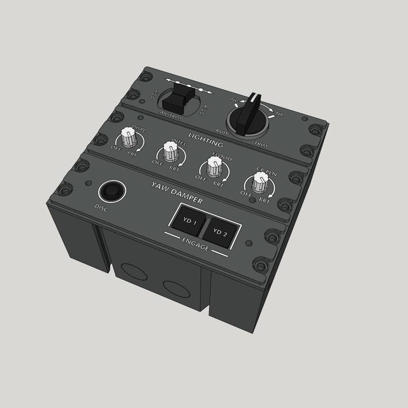 CRJ-900 Trim, Lighting and YAW Damper panel