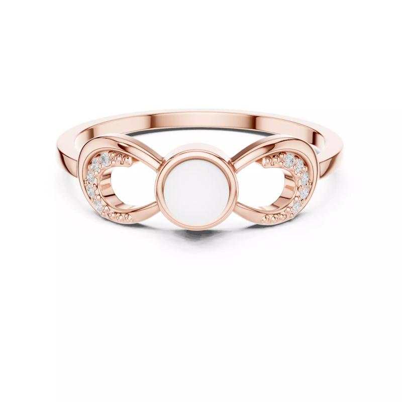 Pearl and Round Diamond Engagement Wedding Ring 3DM STL Video