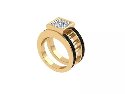 Princess Art Deco Ring